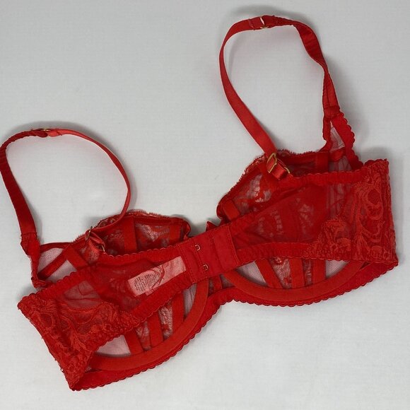 Agent Provocateur Rozlyn Red Lace Bra 34D - Picture 13 of 16